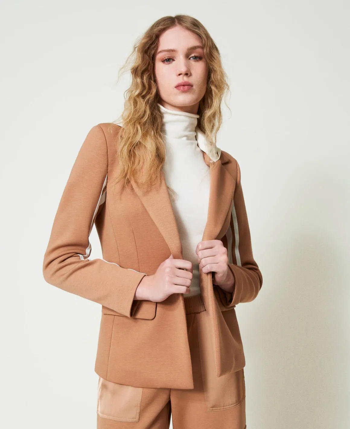 TWINSET Milano Giacca Blazer In Tessuto Scuba Con Cappuccio | Giacche E Piumini | Blazer