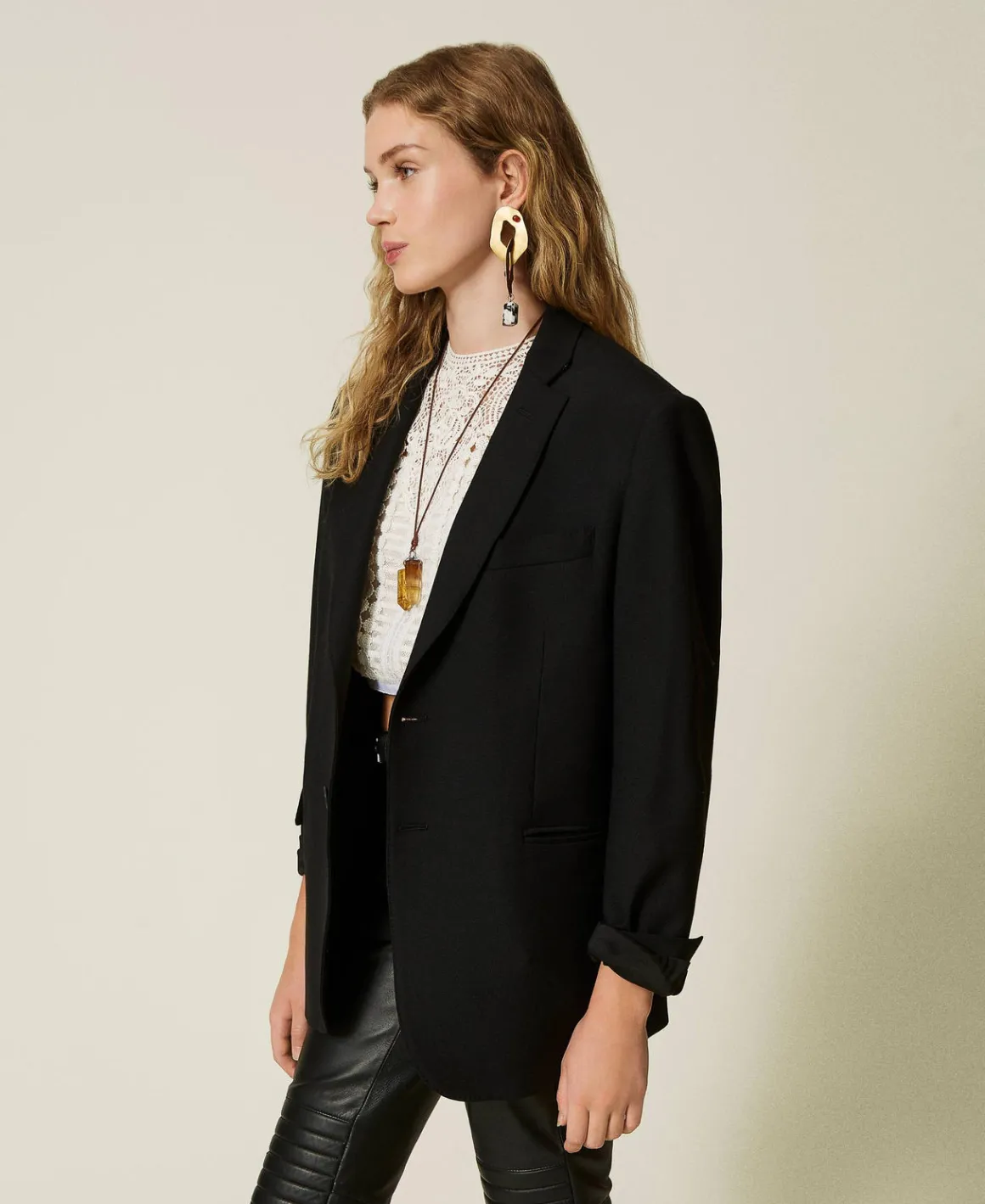 TWINSET Milano Giacca Blazer Sartoriale In Serge Misto Lana | Giacche E Piumini | Blazer
