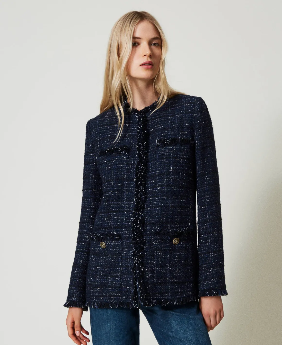 TWINSET Milano Giacca Bouclé Con Bottoni Logati | Giacche E Piumini | Blazer