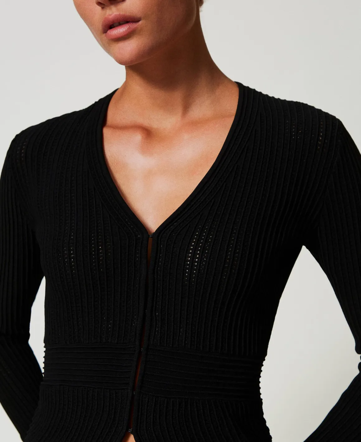 TWINSET Milano Giacca Fitted In Maglia Con Mix Di Punti | Giacche E Piumini | Blazer