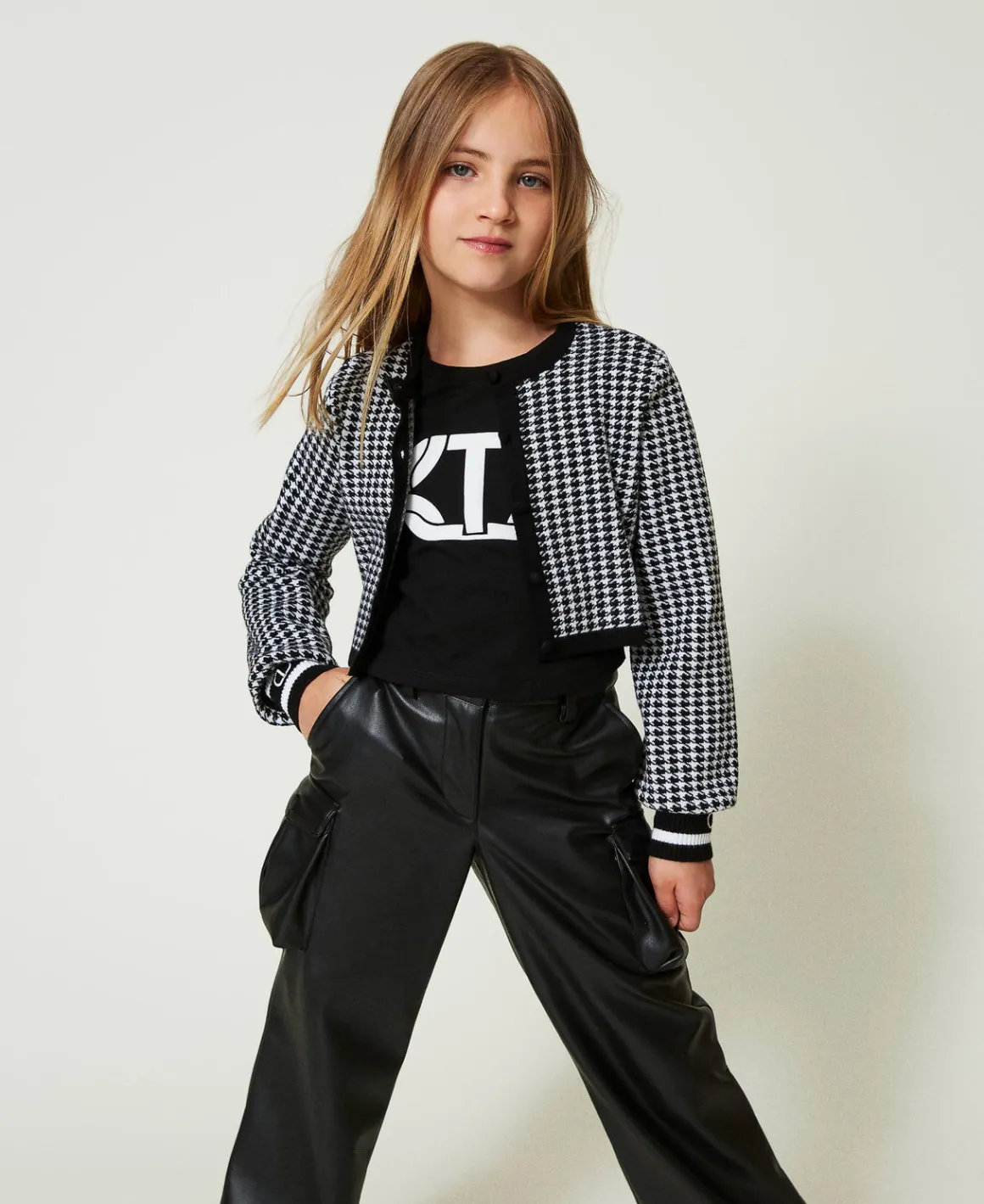 TWINSET Milano Giacca In Maglia Jacquard Pied De Poule | Giacche E Capispalla