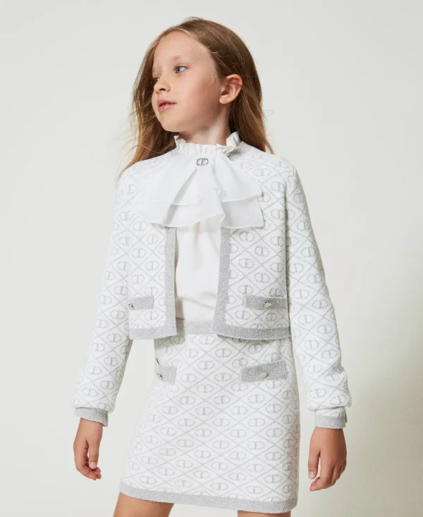 TWINSET Milano Giacca In Maglia Jacquard Con Oval T | Giacche E Capispalla