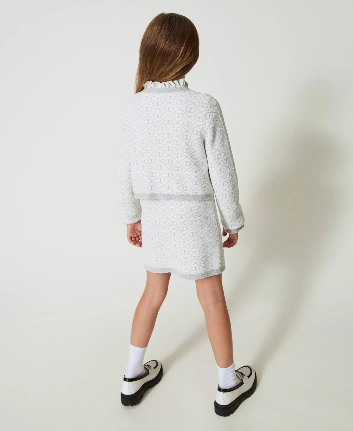 TWINSET Milano Giacca In Maglia Jacquard Con Oval T | Giacche E Capispalla
