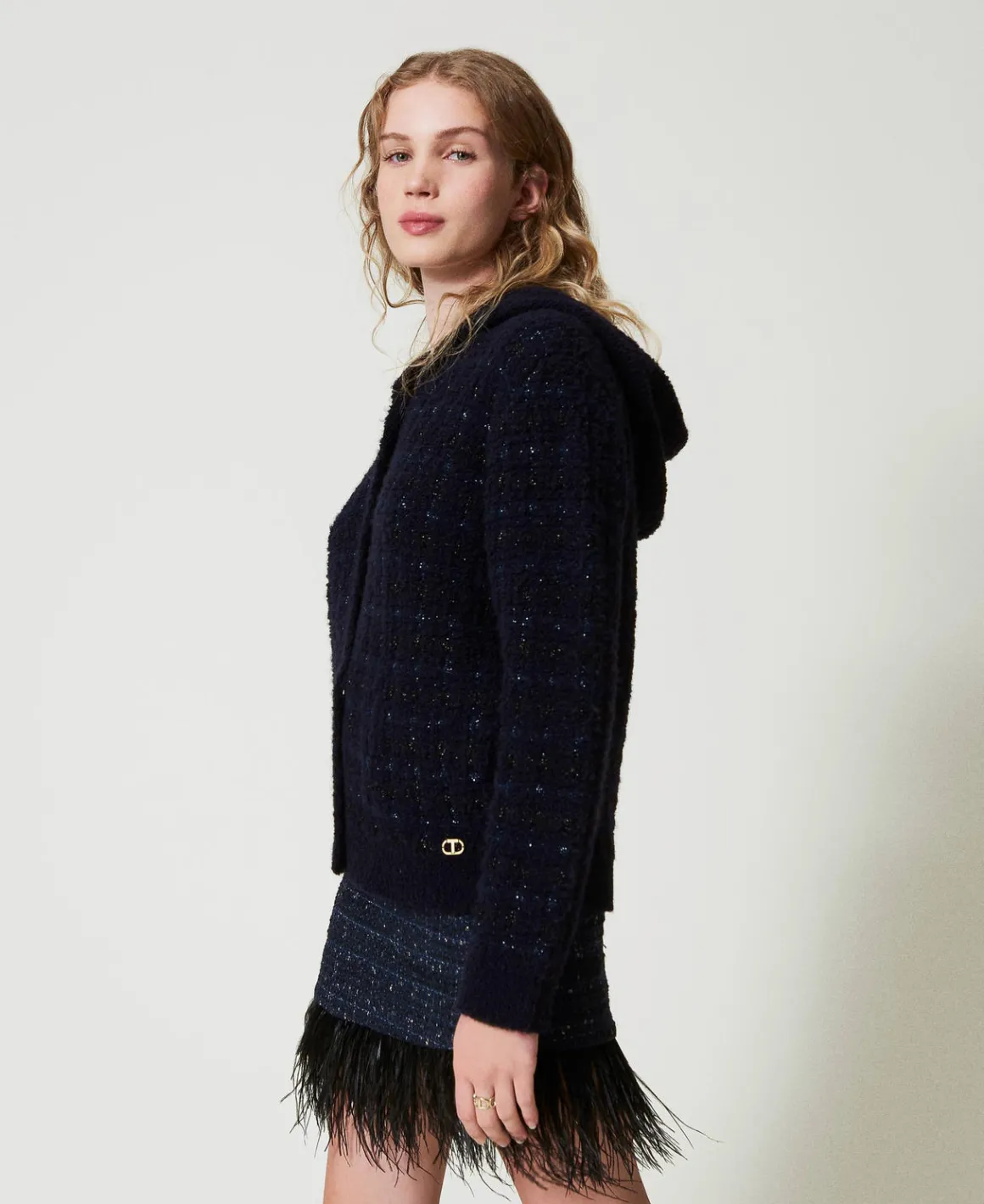 TWINSET Milano Giacca In Maglia Jacquard Check | Giacche E Piumini