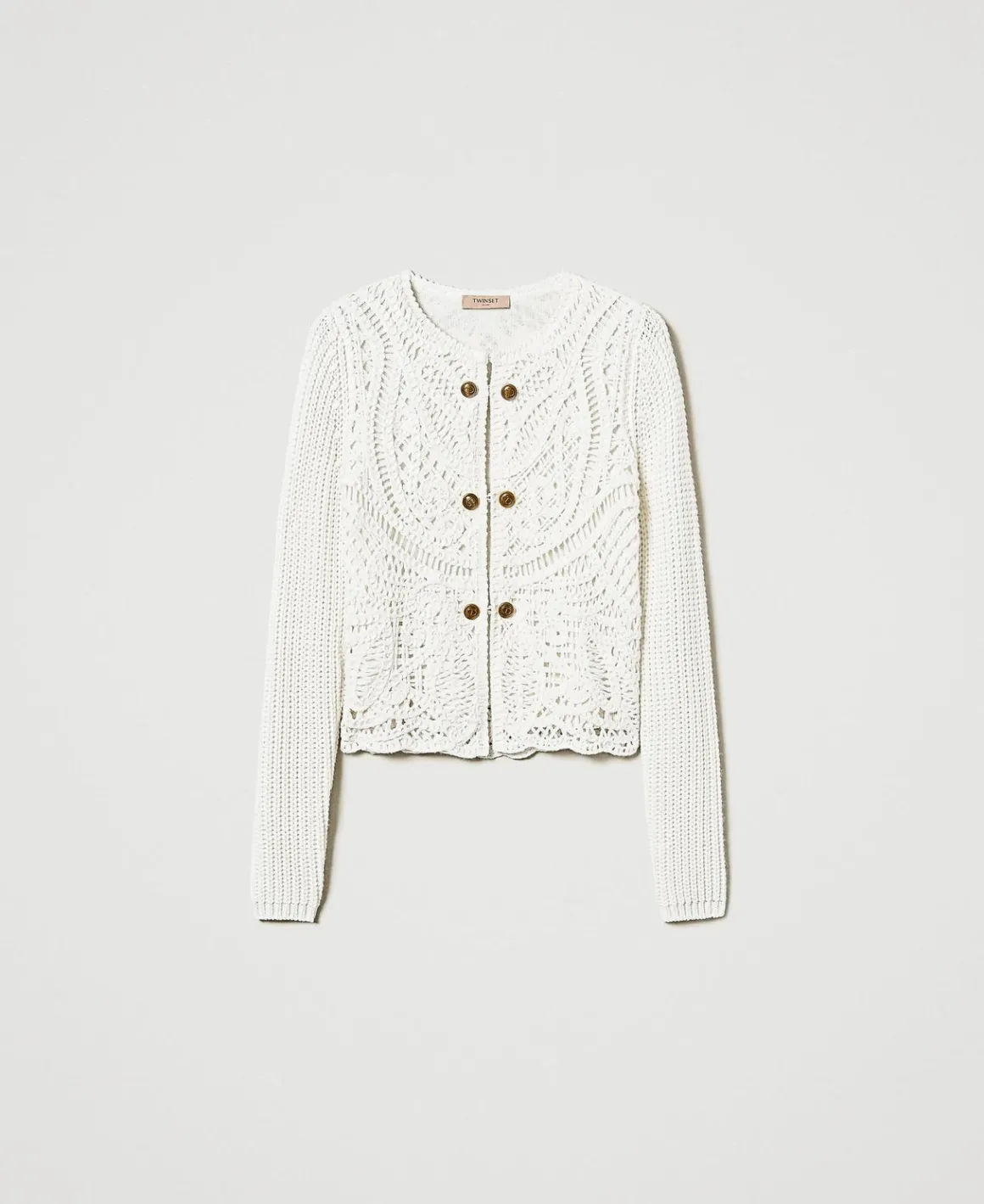 TWINSET Milano Giacca In Maglia Misto Lana Crochet | Giacche E Piumini | Blazer