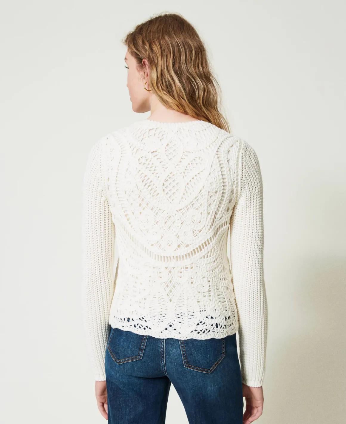 TWINSET Milano Giacca In Maglia Misto Lana Crochet | Giacche E Piumini | Blazer