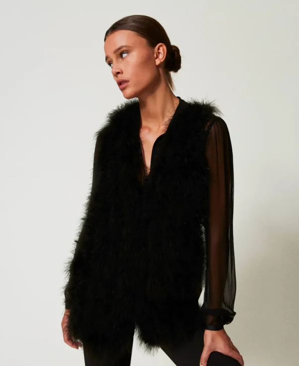 TWINSET Milano Gilet Con Piume | Giacche E Piumini