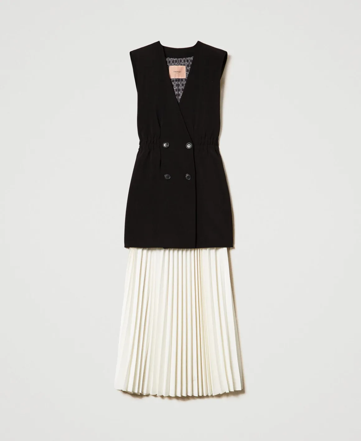 TWINSET Milano Gilet In Crêpe E Gonna Lunga Plissé | Vestiti Lunghi