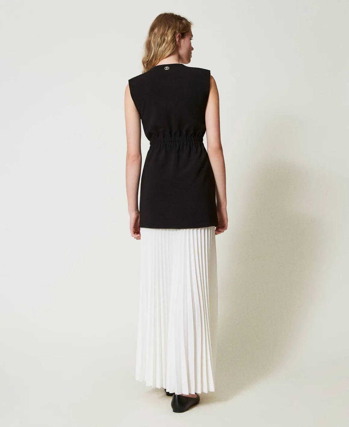 TWINSET Milano Gilet In Crêpe E Gonna Lunga Plissé | Vestiti Lunghi