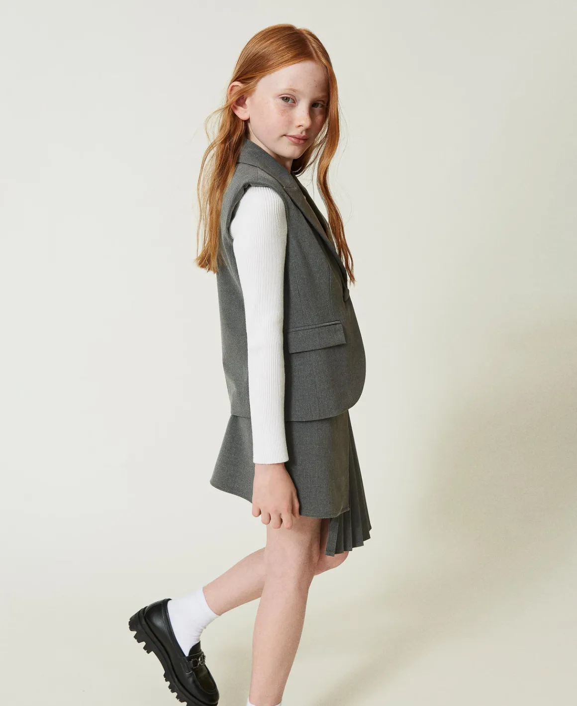 TWINSET Milano Gilet Monopetto In Flanella | Giacche E Capispalla
