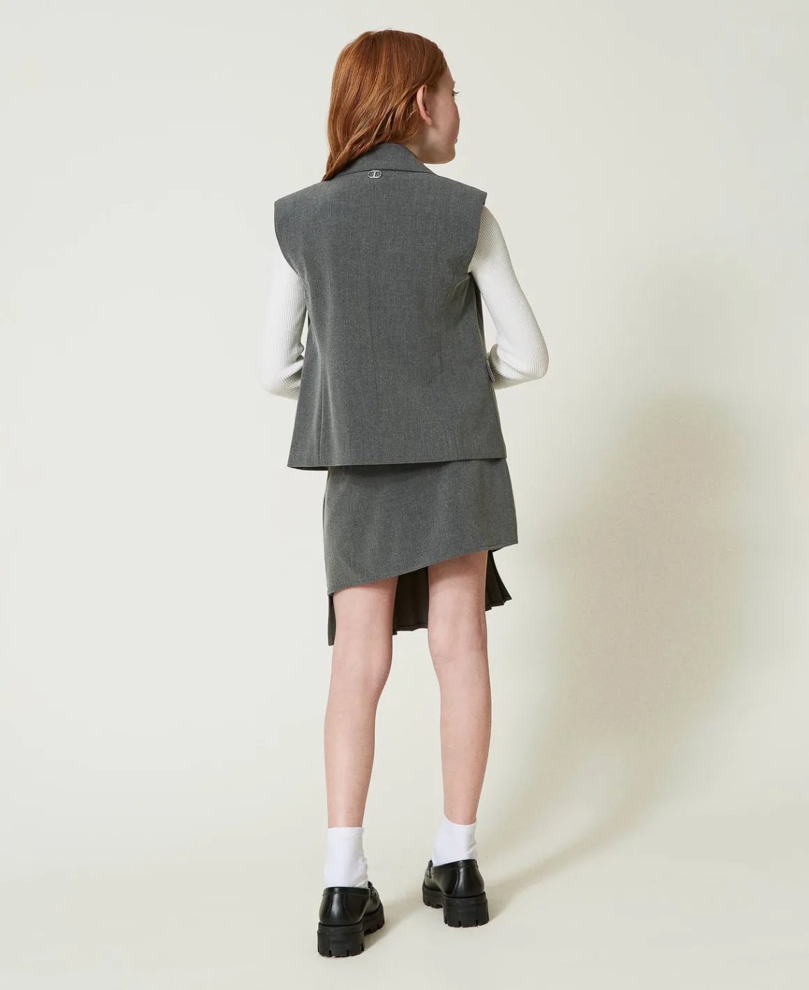 TWINSET Milano Gilet Monopetto In Flanella | Giacche E Capispalla
