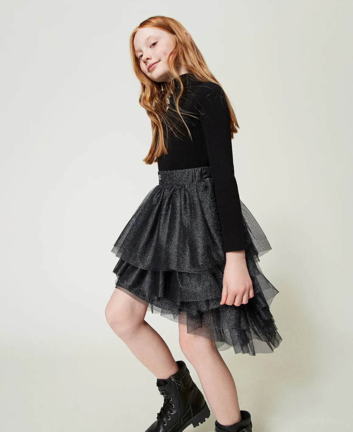 TWINSET Milano Gonna A Balze In Tulle Lurex | Gonne