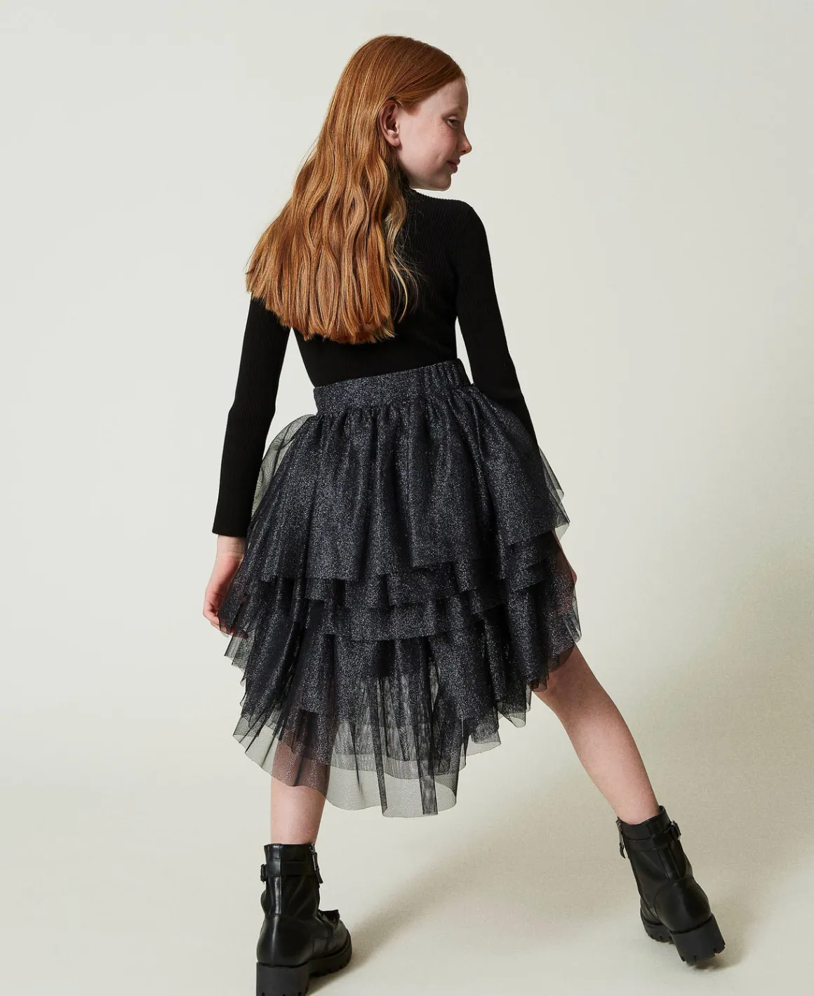 TWINSET Milano Gonna A Balze In Tulle Lurex | Gonne