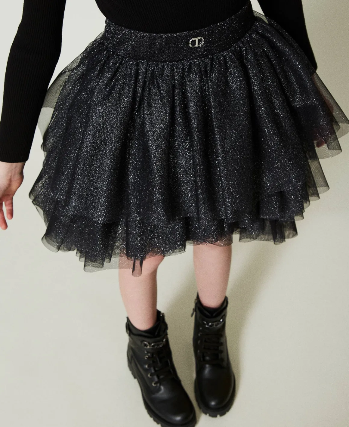 TWINSET Milano Gonna A Balze In Tulle Lurex | Gonne