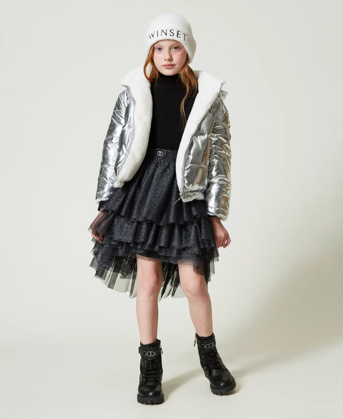 TWINSET Milano Gonna A Balze In Tulle Lurex | Gonne