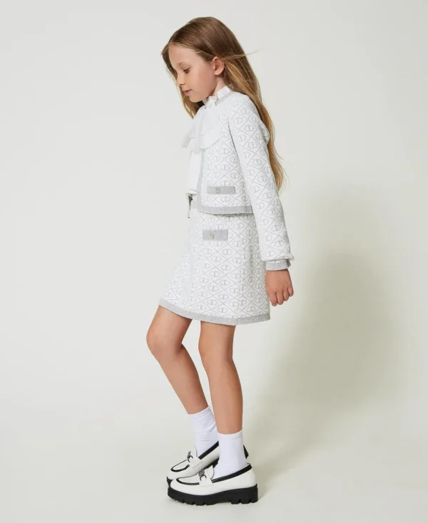 TWINSET Milano Gonna Corta In Maglia Jacquard Con Oval T | Gonne