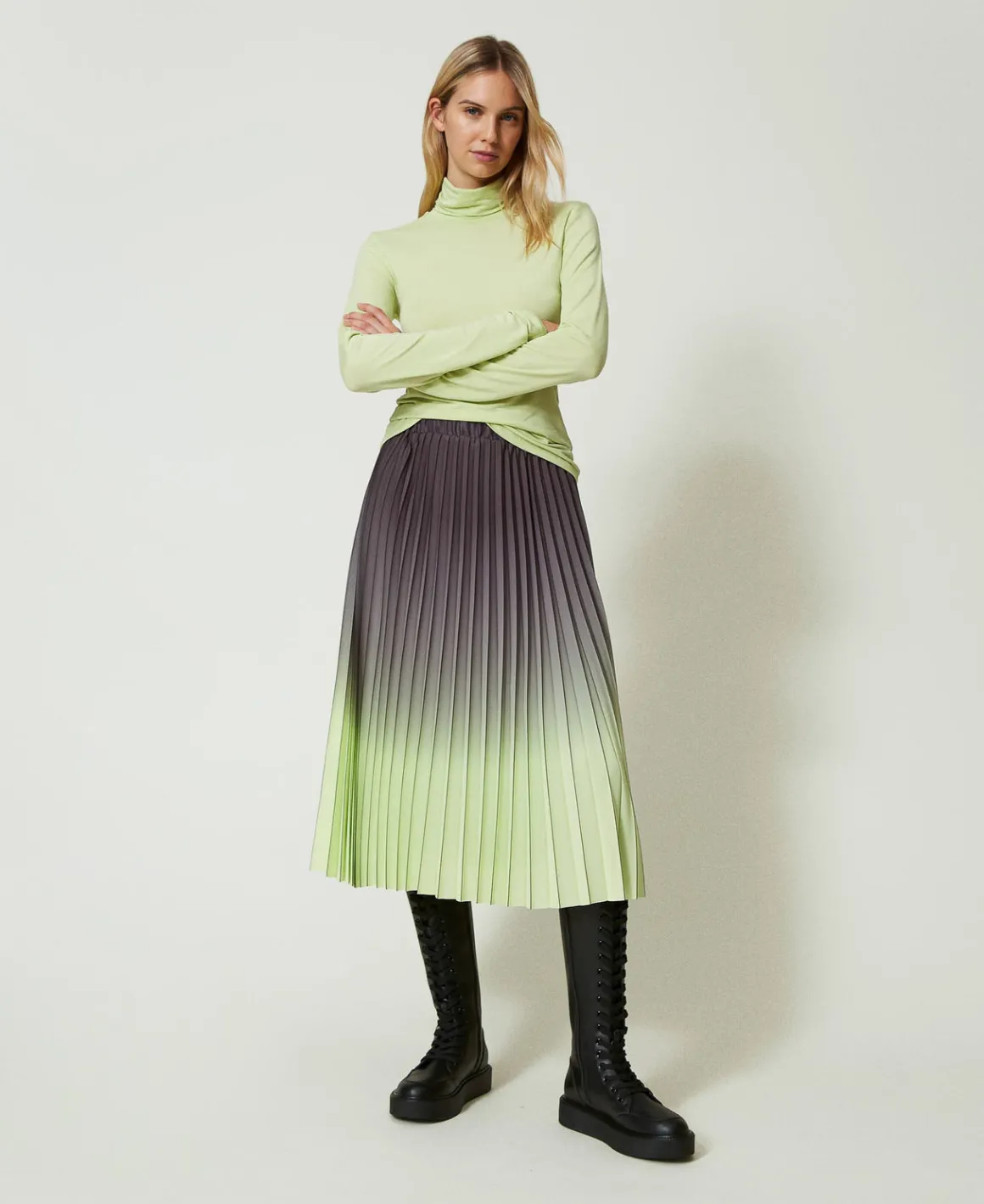 TWINSET Milano Gonna In Georgette Plissé Stampata | Gonne