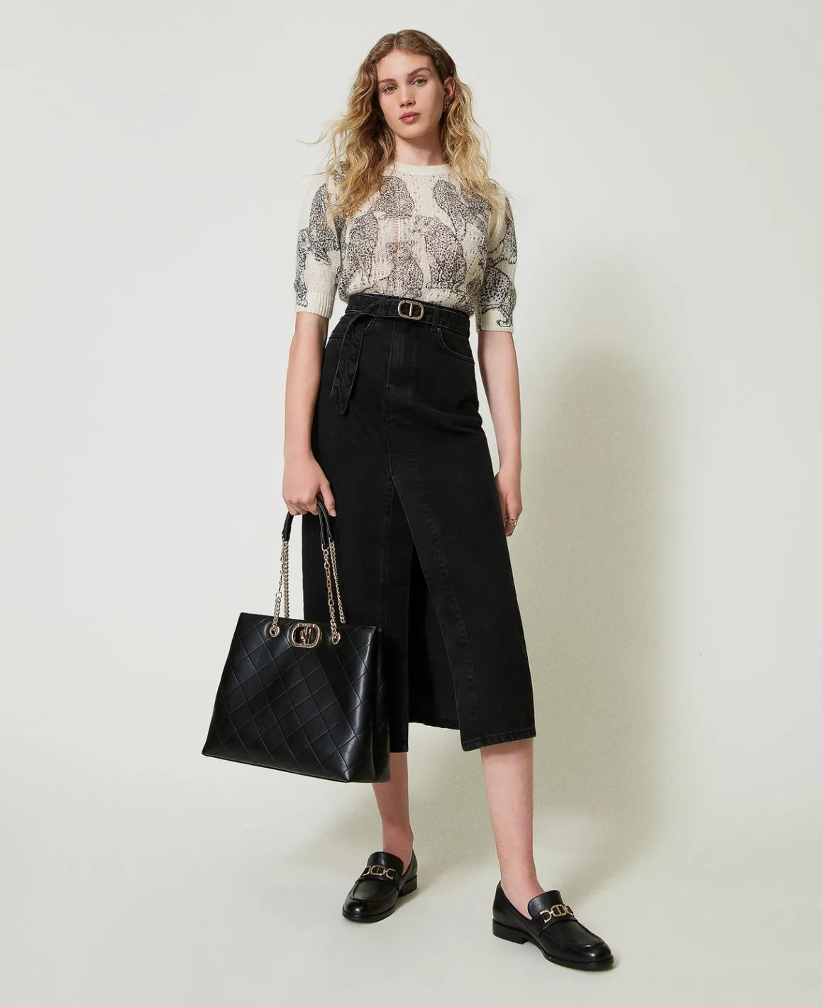TWINSET Milano Gonna In Jeans Con Cintura | Gonne