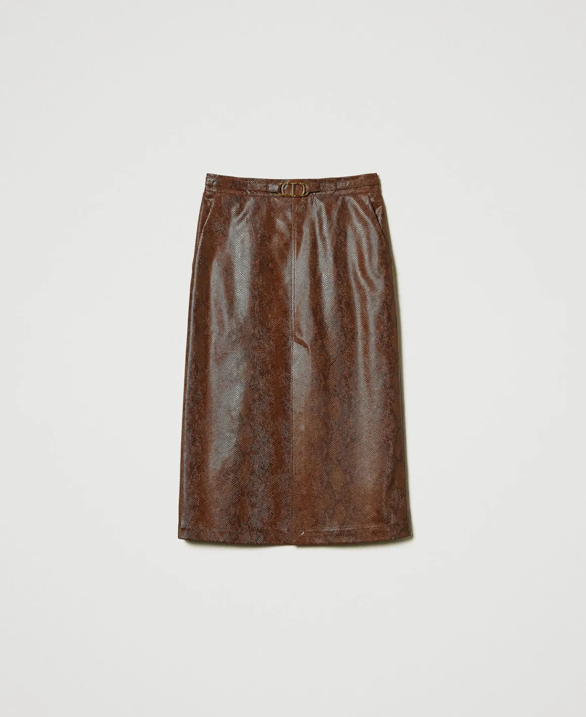 TWINSET Milano Gonna Longuette Effetto Pelle Lizard | Gonne