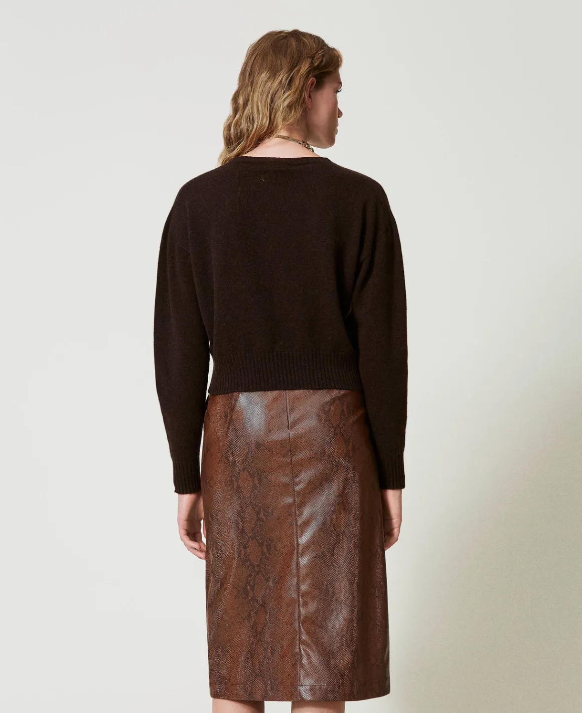 TWINSET Milano Gonna Longuette Effetto Pelle Lizard | Gonne