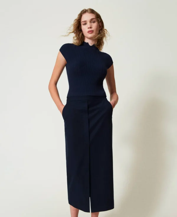 TWINSET Milano Gonna Longuette Gessata Lurex | Gonne