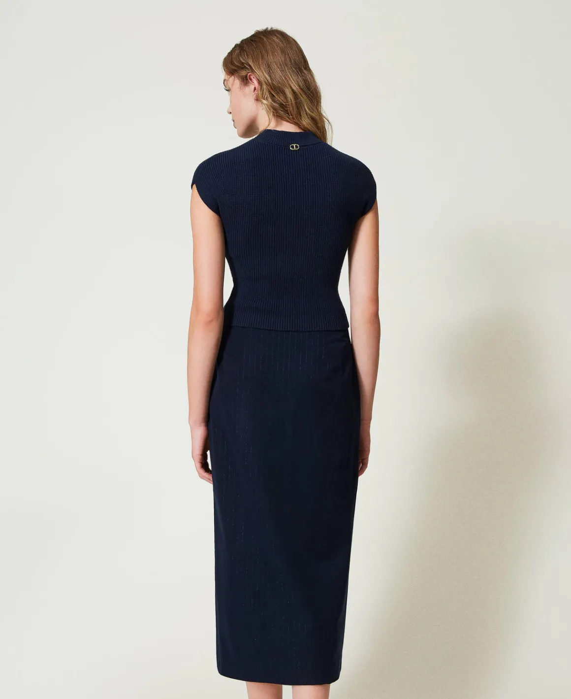 TWINSET Milano Gonna Longuette Gessata Lurex | Gonne