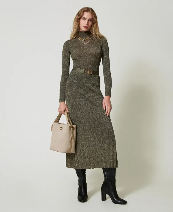 TWINSET Milano Gonna Longuette In Maglia Con Lurex | Gonne