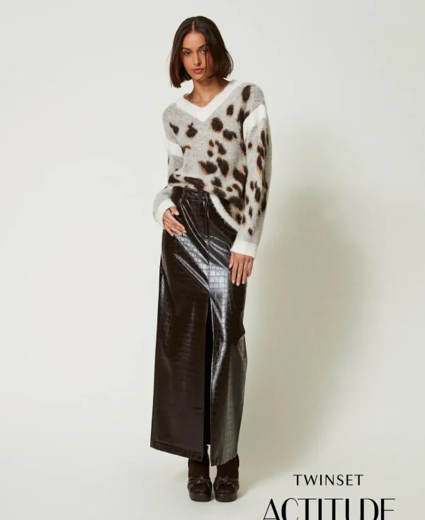 TWINSET Milano Gonna Lunga Con Stampa Animalier | Gonne