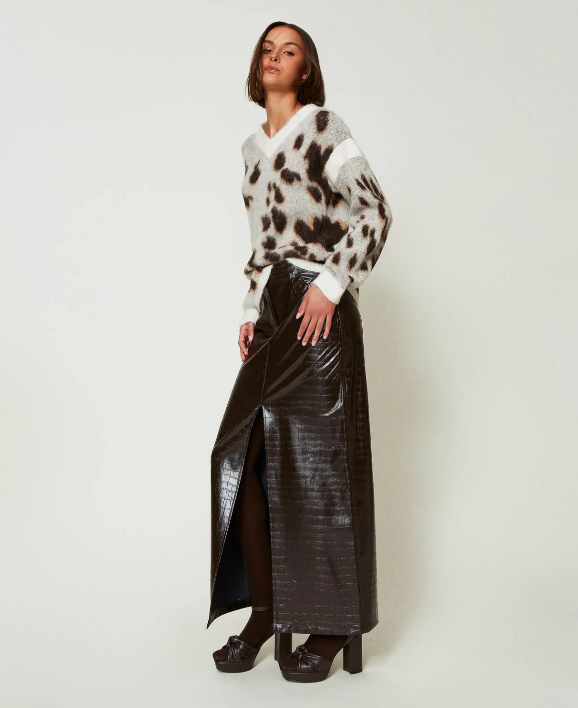 TWINSET Milano Gonna Lunga Con Stampa Animalier | Gonne