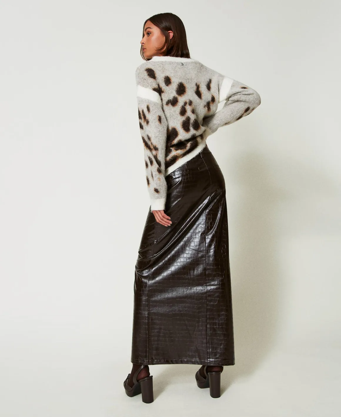 TWINSET Milano Gonna Lunga Con Stampa Animalier | Gonne