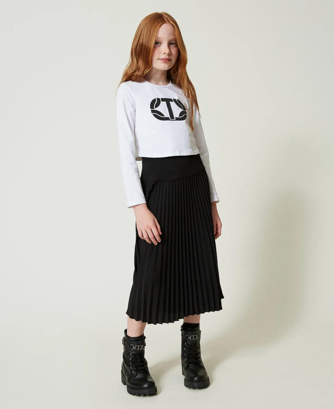 TWINSET Milano Gonna Lunga In Crêpe De Chine Plissé | Gonne