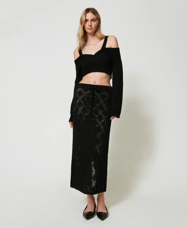TWINSET Milano Gonna Lunga Seamless In Filato Treeblend | Gonne