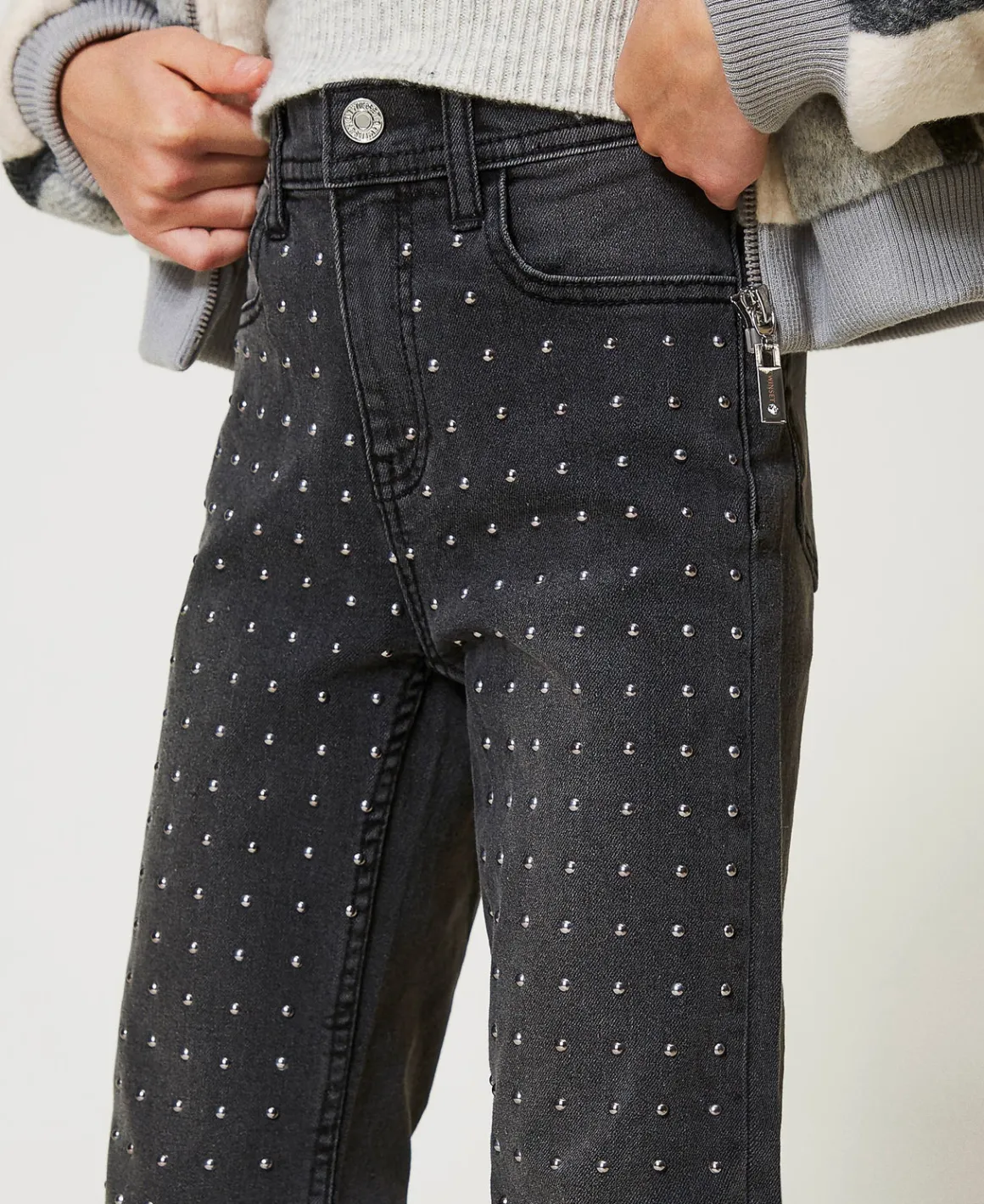 TWINSET Milano Jeans Cinque Tasche Con Borchie | Pantaloni E Jeans