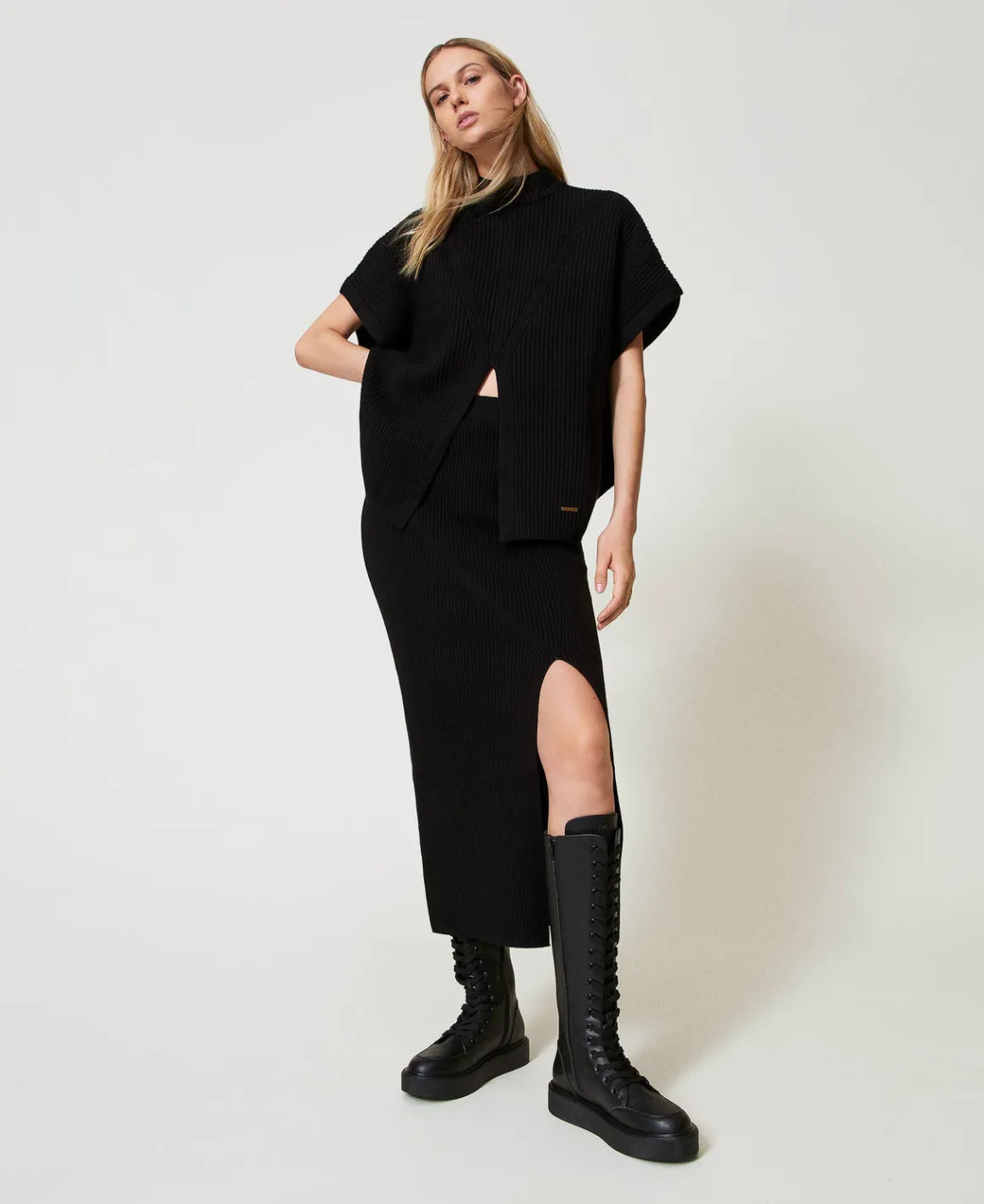 TWINSET Milano Maglia A Poncho A Costine | Poncho