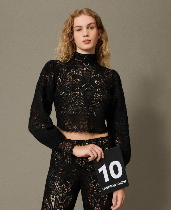TWINSET Milano Maglia Boxy In Crochet A Fiori | Maglie E Cardigan
