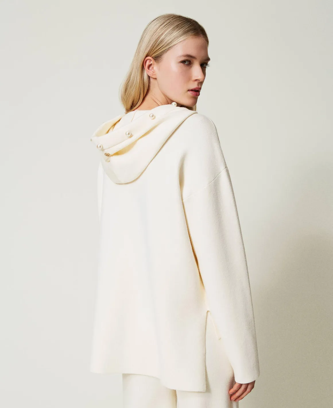 TWINSET Milano Maglia Con Cappuccio E Perle | Felpe | Maglie E Cardigan