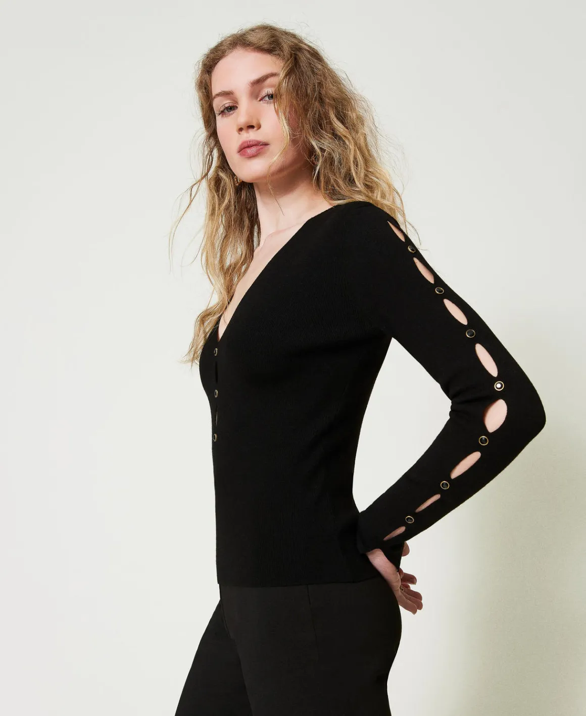 TWINSET Milano Maglia Con Cut-out E Borchie | Maglie E Cardigan