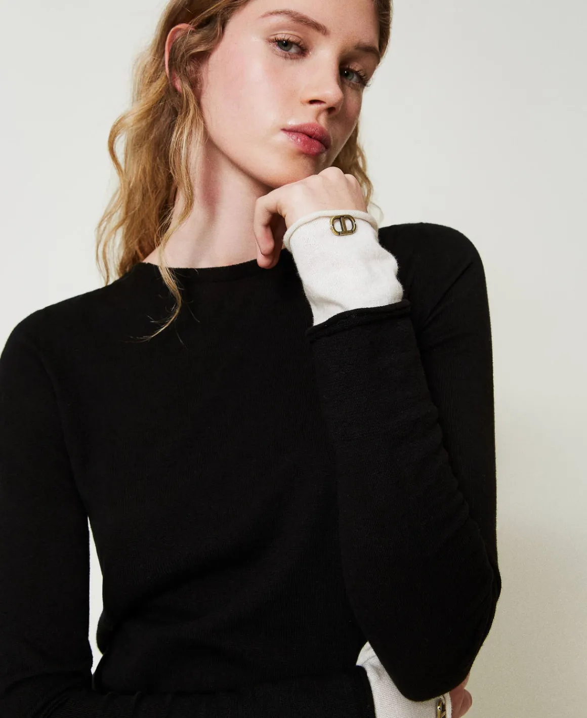 TWINSET Milano Maglia Con Dettagli A Contrasto E Oval T | Maglie E Cardigan