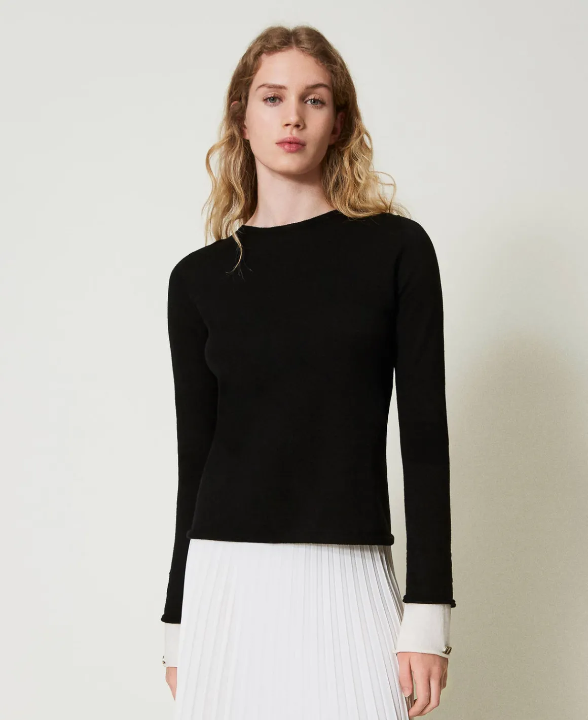 TWINSET Milano Maglia Con Dettagli A Contrasto E Oval T | Maglie E Cardigan