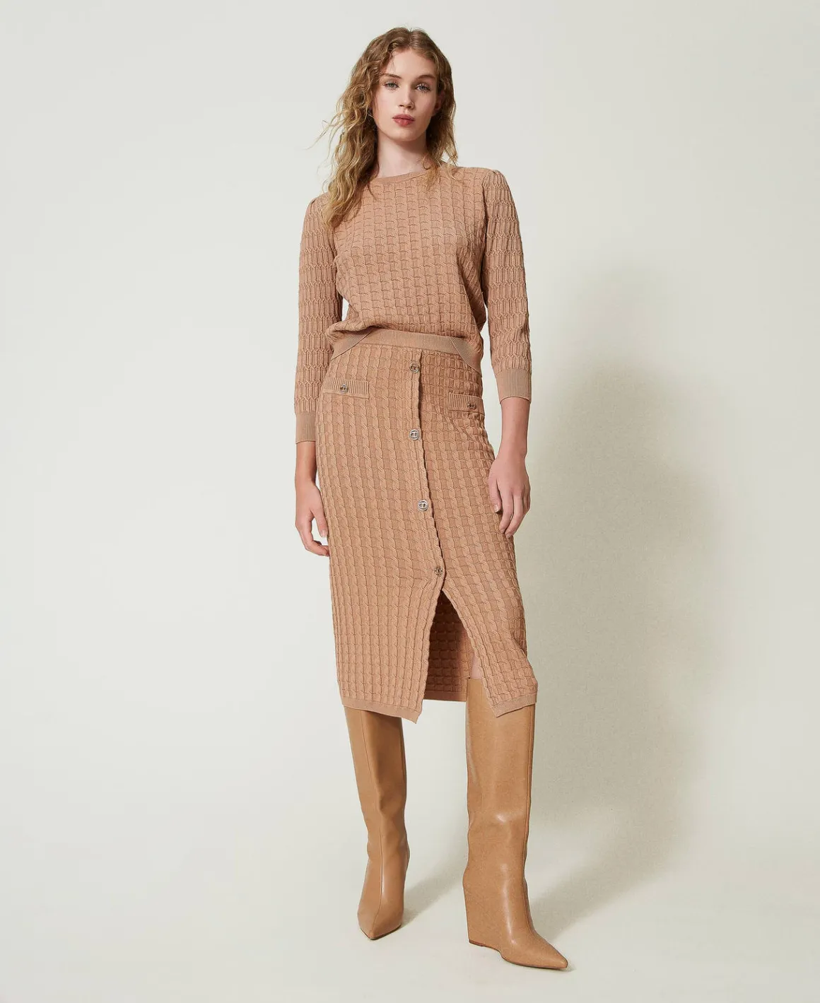 TWINSET Milano Maglia Con Lavorazione Mix Di Punti | Maglie E Cardigan