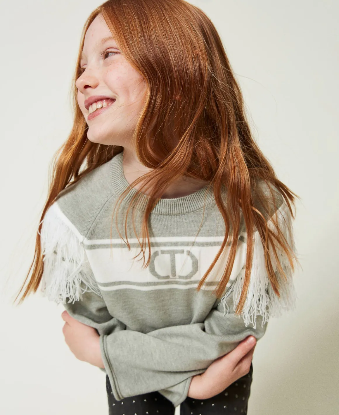 TWINSET Milano Maglia Con Oval T Jacquard E Frange | Maglie E Cardigan