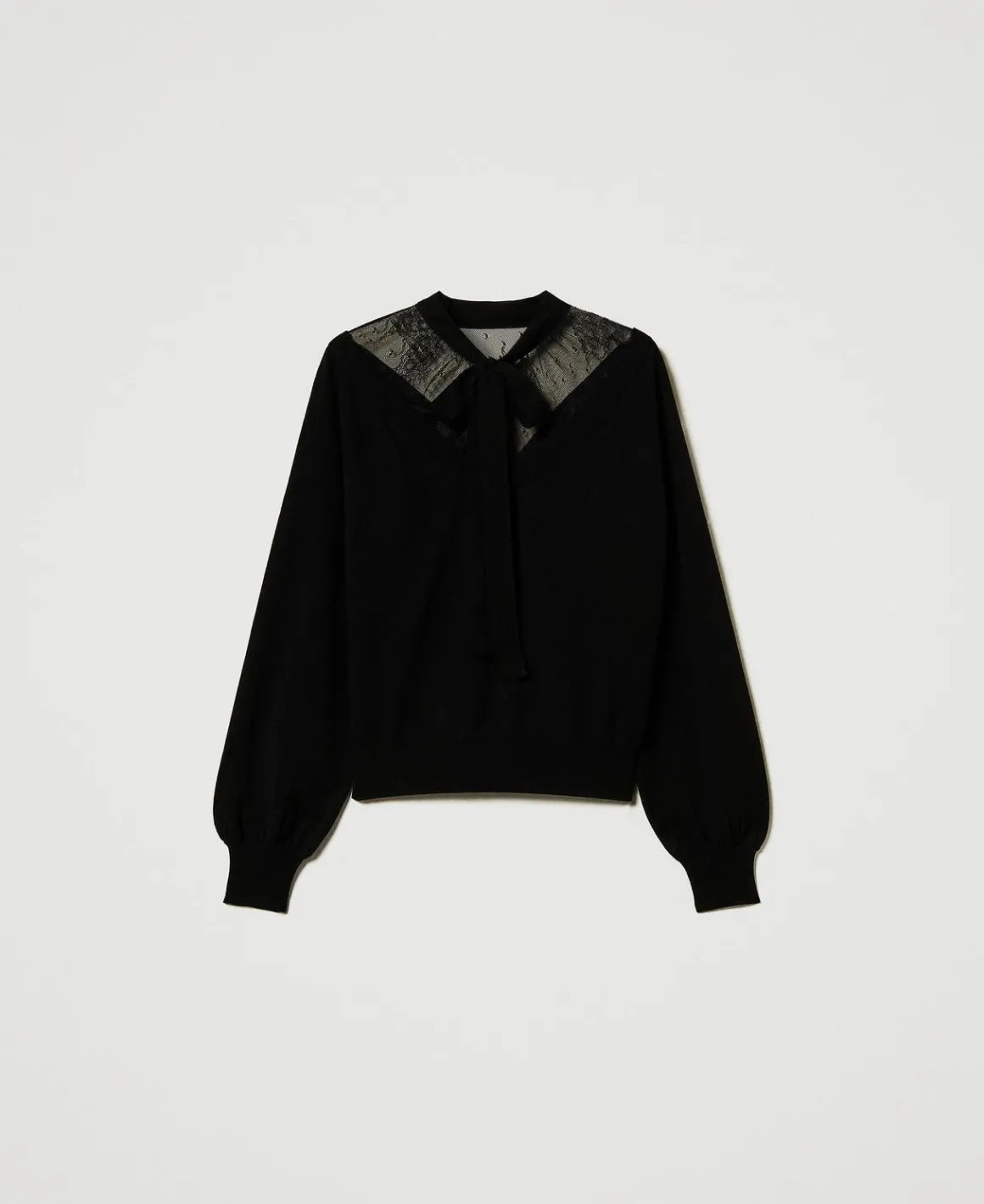 TWINSET Milano Maglia Con Pizzo E Fiocco | Maglie E Cardigan
