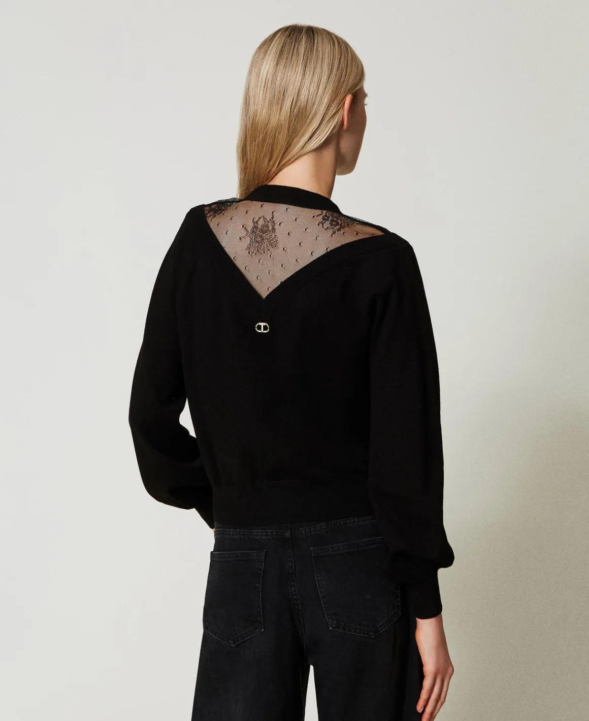 TWINSET Milano Maglia Con Pizzo E Fiocco | Maglie E Cardigan