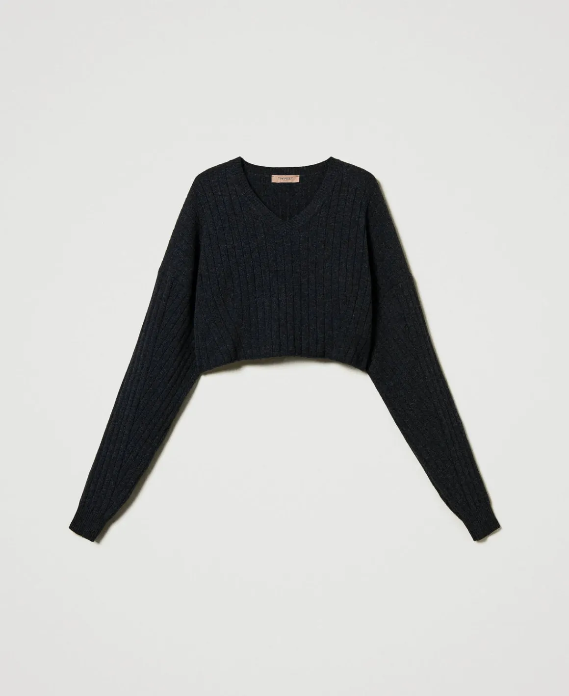 TWINSET Milano Maglia Cropped In Misto Lana | Maglie E Cardigan