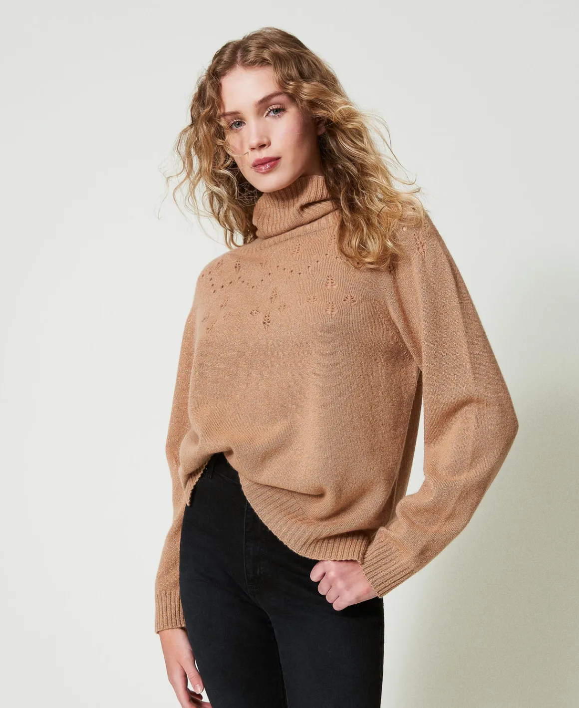 TWINSET Milano Maglia Dolcevita In Misto Lana E Lurex | Maglie E Cardigan