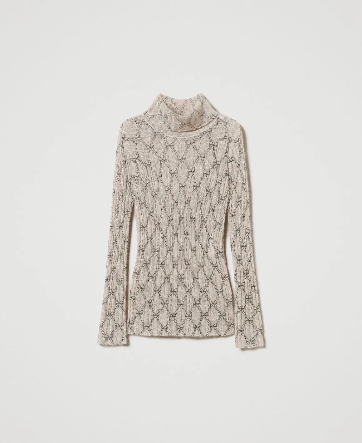 TWINSET Milano Maglia Dolcevita In Misto Mohair Stampato | Maglie E Cardigan