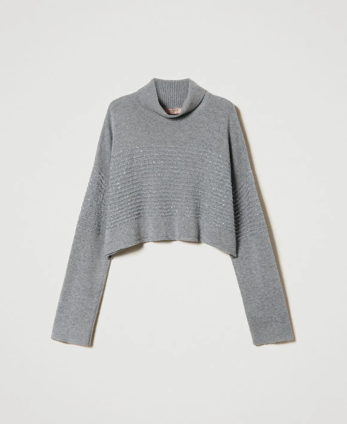 TWINSET Milano Maglia Dolcevita In Misto Lana Con Paillettes | Maglie E Cardigan