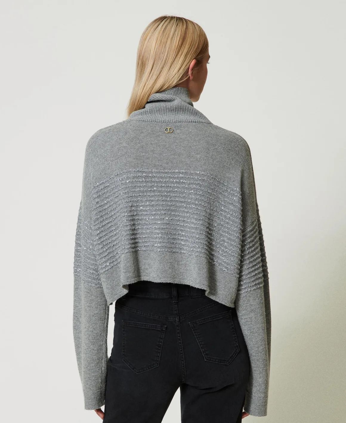 TWINSET Milano Maglia Dolcevita In Misto Lana Con Paillettes | Maglie E Cardigan