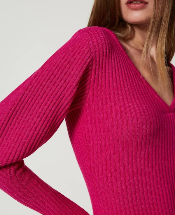 TWINSET Milano Maglia Fitted A Coste | Maglie E Cardigan