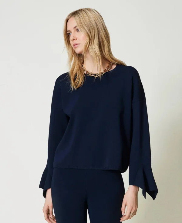 TWINSET Milano Maglia Girocollo Con Volant | Maglie E Cardigan